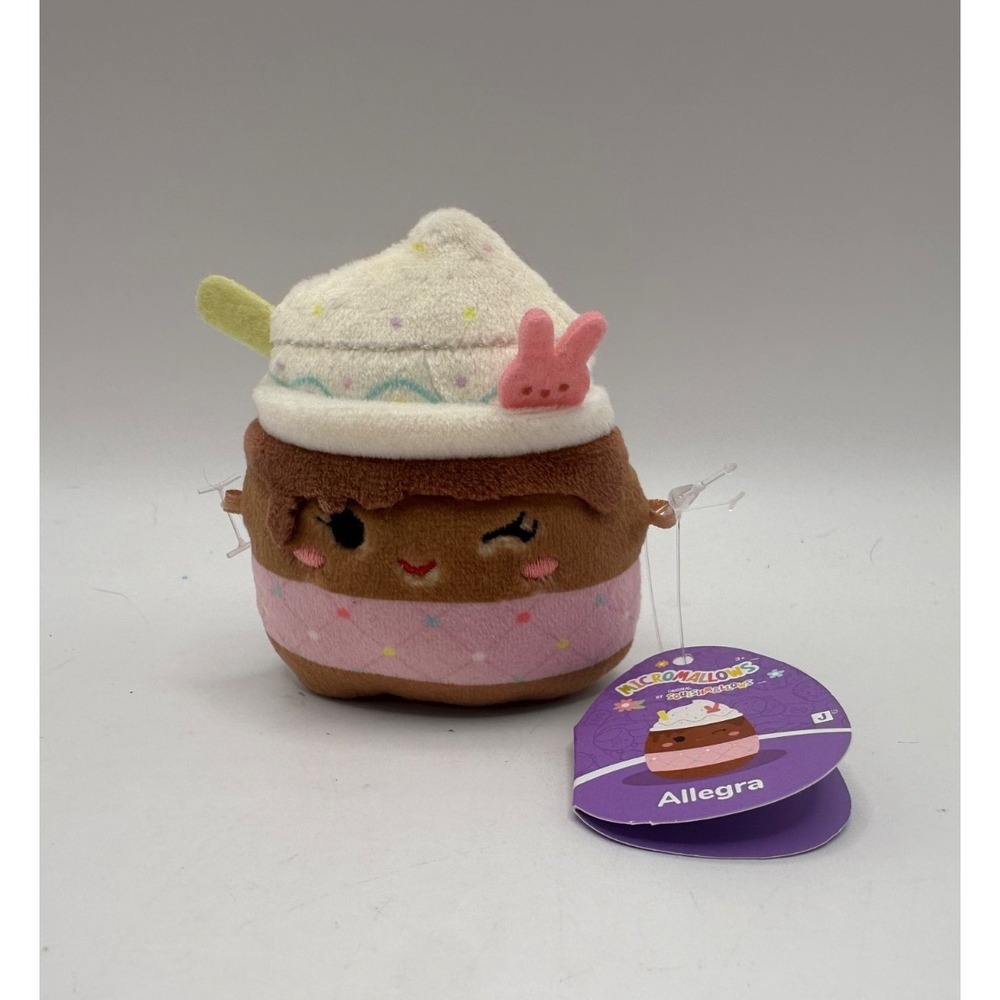 NWT Allegra Chocolate Frappe Micromallows 3" Squishmallow with Tags
